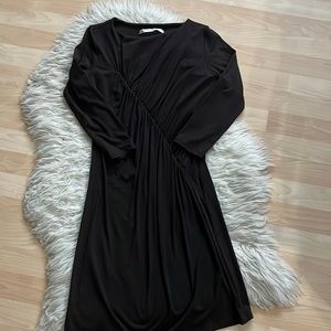 Susana Monaco Cinched Chocolate Brown Dress Medium